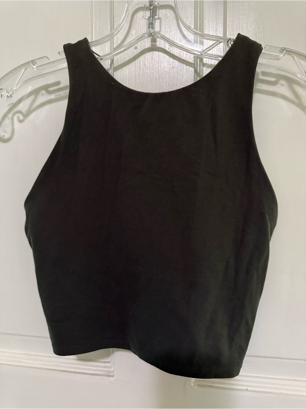 Athleta High-Neck Crop Tank Dark Grey